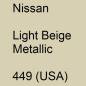 Preview: Nissan, Light Beige Metallic, 449 (USA).